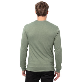 Threadfast T3001 Epic Unisex CVC Long Sleeve T-Shirt - Heather Military Green