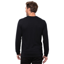 Threadfast T3001 Epic Unisex CVC Long Sleeve T-Shirt - Solid Black