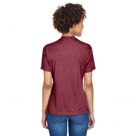 Team 365 TT11HW Ladies Sonic Heather Performance T-Shirt - Sport Maroon Heather