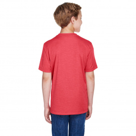 Team 365 TT11HY Youth Sonic Heather Performance T-Shirt - Sport Red Heather