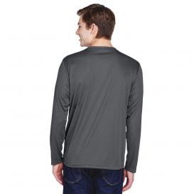 Team 365 TT11L Men\'s Zone Performance Long Sleeve T-Shirt -Sport Graphite
