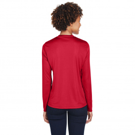 Team 365 TT11WL Ladies Zone Performance Long Sleeve T-Shirt -Sport Red
