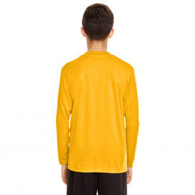 Team 365 TT11YL Youth Zone Performance Long Sleeve T-Shirt - Sport Athletic Gold