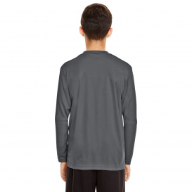 Team 365 TT11YL Youth Zone Performance Long Sleeve T-Shirt - Sport Graphite