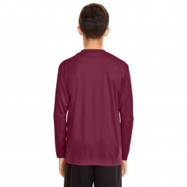 Team 365 TT11YL Youth Zone Performance Long Sleeve T-Shirt - Sport Maroon