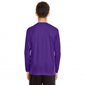 Team 365 TT11YL Youth Zone Performance Long Sleeve T-Shirt - Sport Purple