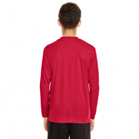 Team 365 TT11YL Youth Zone Performance Long Sleeve T-Shirt - Sport Red