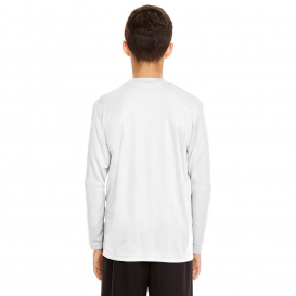 Team 365 TT11YL Youth Zone Performance Long Sleeve T-Shirt - White
