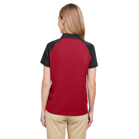Team 365 TT21CW Ladies Command Snag Protection Colorblock Polo - Sport Red/Black