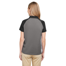 Team 365 TT21CW Ladies Command Snag Protection Colorblock Polo - Sport Graphite/Black