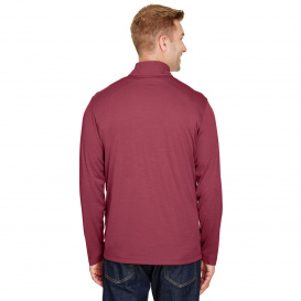 Team 365 TT31H Men's Zone Sonic Heather Performance Quarter-Zip - Sport Maroon Heather