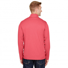 Team 365 TT31H Men's Zone Sonic Heather Performance Quarter-Zip - Sport Red Heather