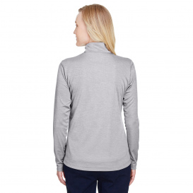 Team 365 TT31HW Ladies Zone Sonic Heather Performance Quarter-Zip - Athletic Heather