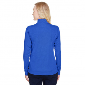 Team 365 TT31HW Ladies Zone Sonic Heather Performance Quarter-Zip - Sport Royal Heather