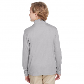 Team 365 TT31HY Youth Zone Sonic Heather Performance Quarter-Zip - Athletic Heather