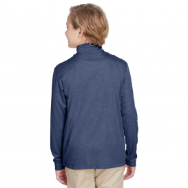 Team 365 TT31HY Youth Zone Sonic Heather Performance Quarter-Zip - Sport Dark Navy Heather