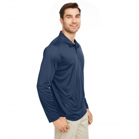 Team 365 TT51L Men\'s Zone Performance Long Sleeve Polo - Sport Dark Navy