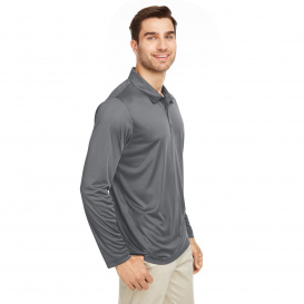 Team 365 TT51L Men\'s Zone Performance Long Sleeve Polo - Sport Graphite