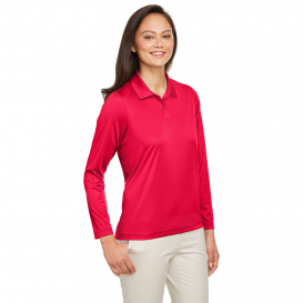 Team 365 TT51LW Ladies Zone Performance Long Sleeve Polo - Sport Red