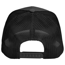 Team 365 TT802Y Youth Zone Sonic Heather Trucker Cap by Yupoong - Black Heather/Black