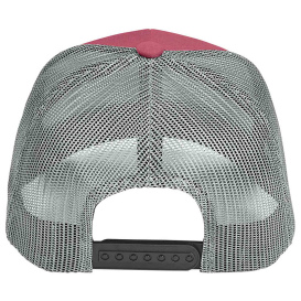 Team 365 TT802Y Youth Zone Sonic Heather Trucker Cap by Yupoong - Sport Maroon Heather/Sport Gray