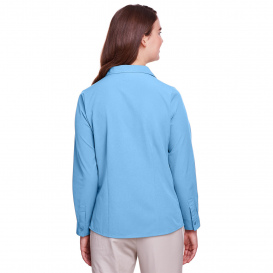 UltraClub UC500W Ladies Bradley Performance Woven Shirt - Columbia Blue
