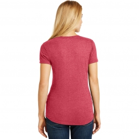 Anvil 6750L Ladies Tri-Blend Tee - Heather Red