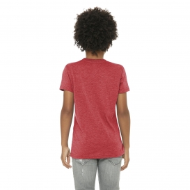 Bella + Canvas BC3413Y Youth Triblend Short Sleeve Tee - Red Triblend
