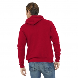 Bella + Canvas BC3719 Unisex Sponge Fleece Pullover Hoodie - Red