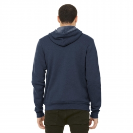 Bella + Canvas BC3739 Unisex Sponge Fleece Full-Zip Hoodie - Heather Navy