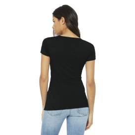 Bella + Canvas BC8413 Women\'s Triblend Short Sleeve Tee - Solid Black Triblend