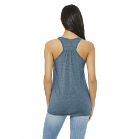 Bella + Canvas BC8800 Women\'s Flowy Racerback Tank - Denim Slub