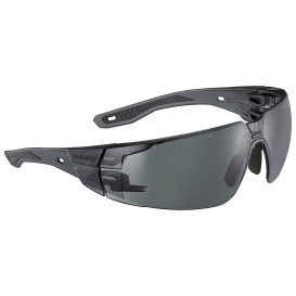 Bolle RUSHMN20U Rush 2.0 Safety Glasses - Smoke/Black Temples - CSP Platinum Anti-Fog Lens