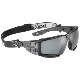 Bolle RUSXMN20U Rush + 2.0 XP Safety Glasses/Goggles - Smoke/Black Temples - Smoke/Gray CSP Platinum Anti-Fog Lens