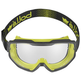 Bolle SPECTN14W Spectrum Safety Goggles - Vented Black/Yellow Frame with Foam - Clear CSP Platinum Anti-Fog Lens