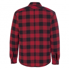 Burnside 8610 Quilted Flannel Jacket - Red/Black Buffalo