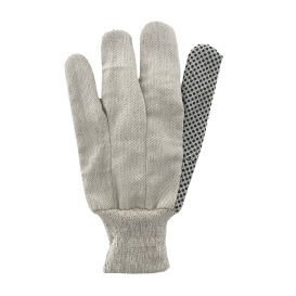 C2V 4002G Standard Weight Cotton Canvas Gloves w/ PVC Dots