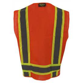 C2V X-Crash 8V25O2H Type R Class 2 Two-Tone Mesh Safety Vest - Orange