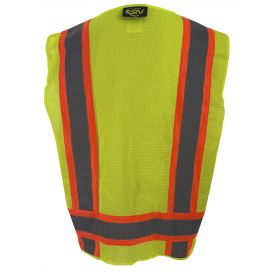 C2V X-Crash 8V27G2H Type R Class 2 Black Bottom Safety Vest - Yellow/Lime