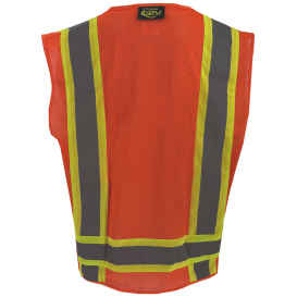 C2V X-Crash 8V27O2H Type R Class 2 Black Bottom Safety Vest - Orange