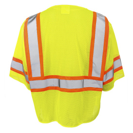 C2V X-Crash 8V72G3H Type R Class 3 Two-Tone Mesh Safety Vest - Yellow/Lime