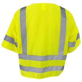C2V X-Crash 8V74G3H Type R Class 3 Mesh Safety Vest - Yellow/Lime