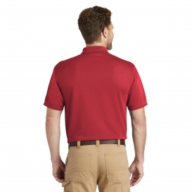CornerStone CS4020P Industrial Snag-Proof Pique Pocket Polo - Red