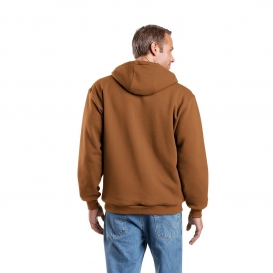 CornerStone CS620 Heavyweight Full-Zip Hooded Sweatshirt with Thermal Lining - Duck Brown