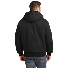 CornerStone CSJ41 Washed Duck Cloth Insulated Hooded Work Jacket - Black