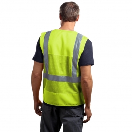CornerStone CSV405 Type R Class 2 Mesh/Solid Safety Vest - Safety Yellow