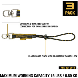 DEWALT DXDP710140 Elastic Tool Attachment with Swiveling D-Ring