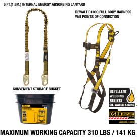 DEWALT DXFP110001 Fall Protection Compliance Kit - D1000 w/ Pass Through Leg Buckle