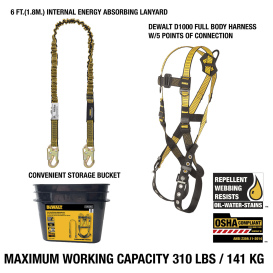 DEWALT DXFP120001 Fall Protection Compliance Kit - D1000 w/ Tongue Buckle