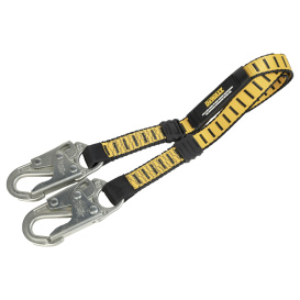 DEWALT DXFP614110 Work Positioning Lanyard with Steel Snap Hooks on Both Sides - 6 ft (1.8 m)